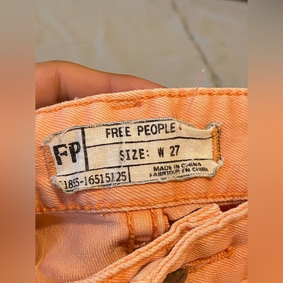 Free People Millennium Peach Pink Skinny Denim Jeans Women's Size 27 - Picture 5 of 9